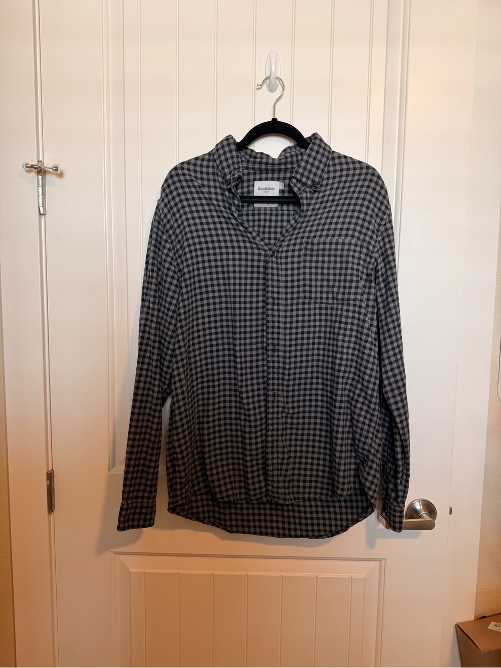 Goodfellow & Co Black and Gray Gingham Shirt